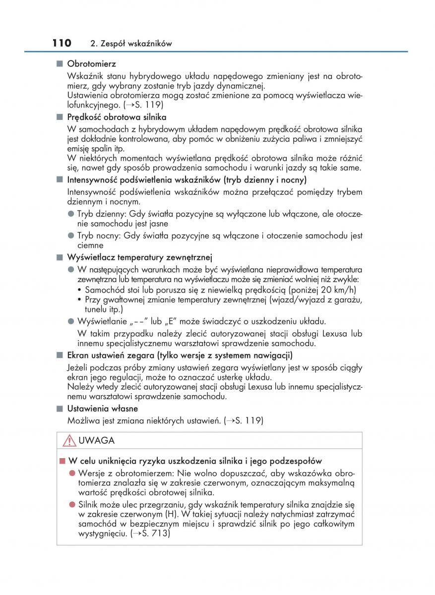 manual  Lexus RX 450h IV 4 instrukcja / page 110