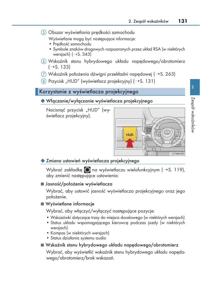 manual  Lexus RX 450h IV 4 instrukcja / page 131