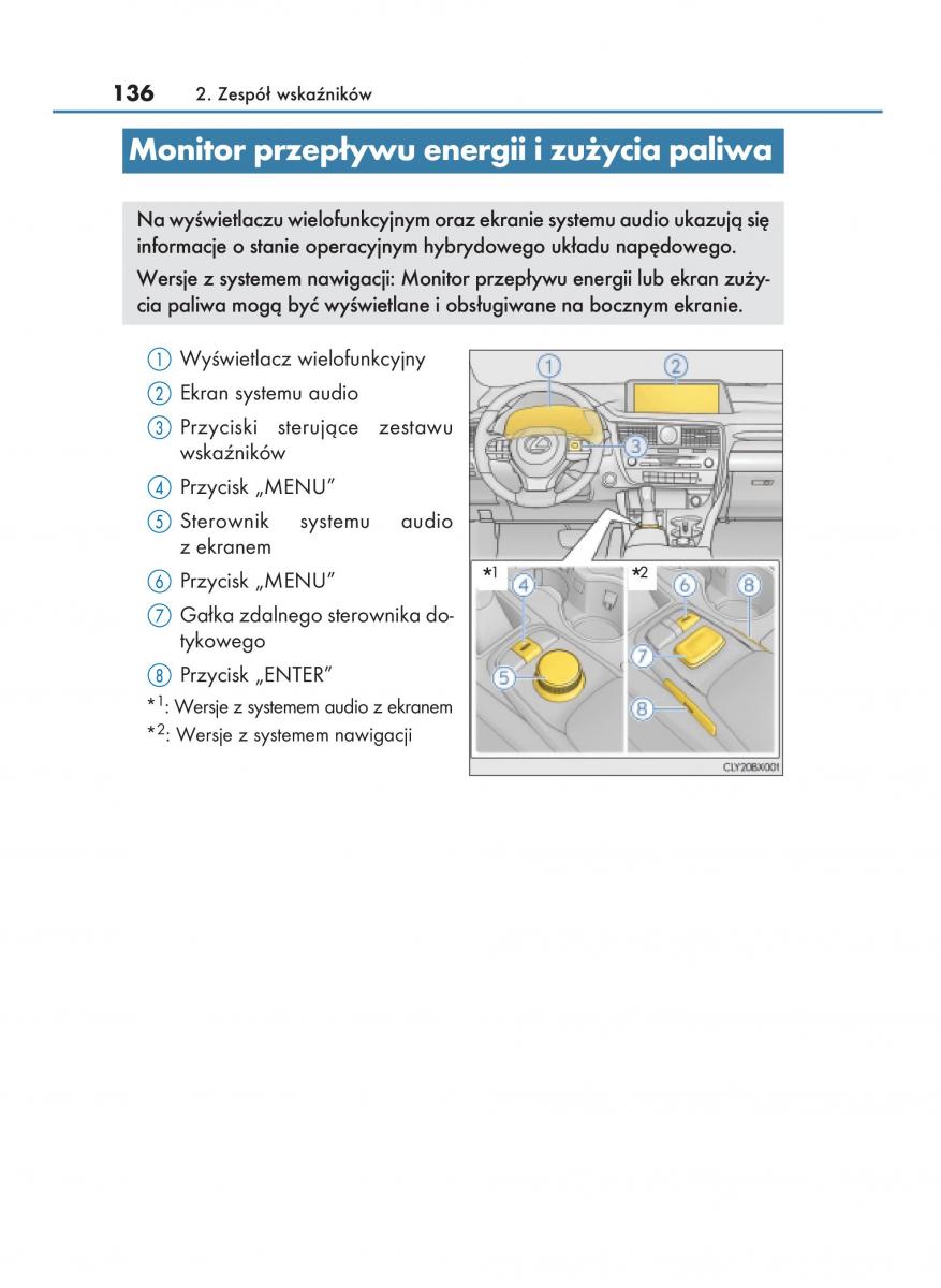 manual  Lexus RX 450h IV 4 instrukcja / page 136