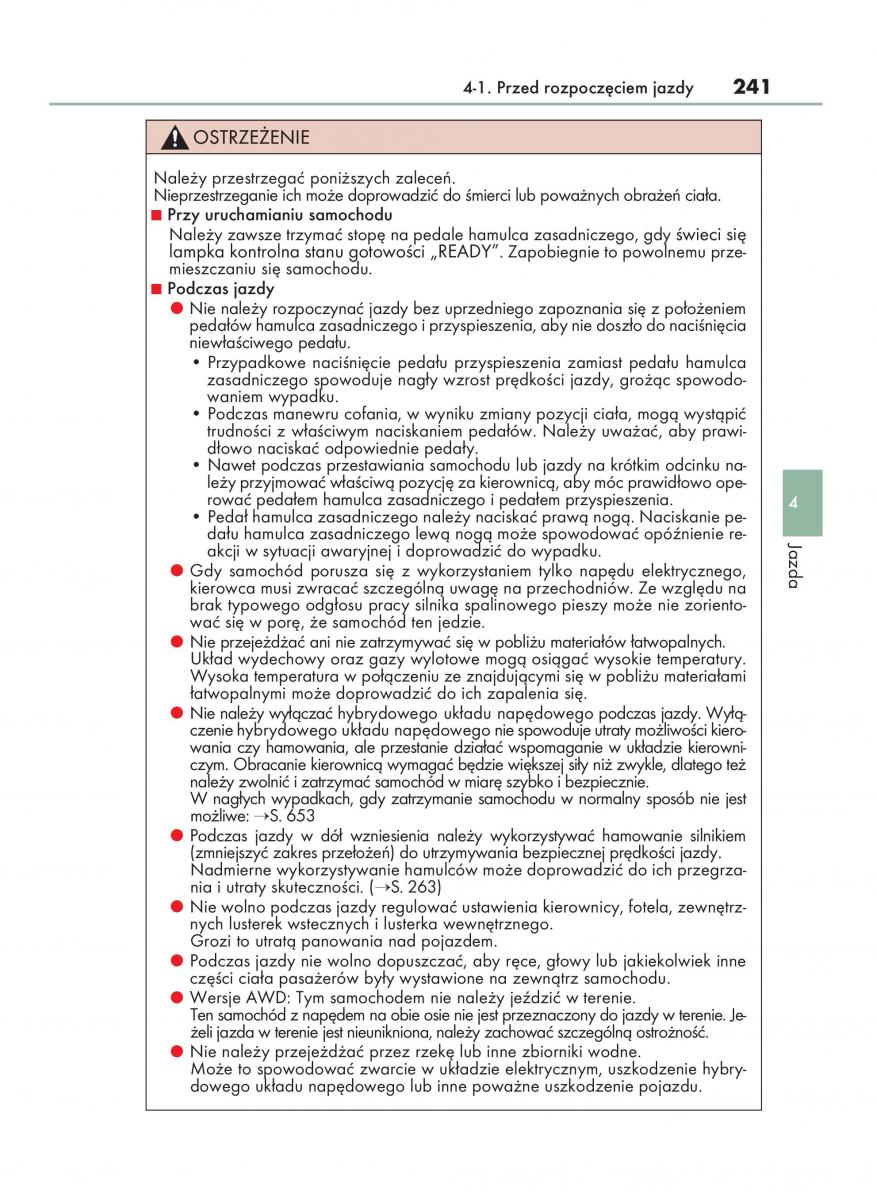 manual  Lexus RX 450h IV 4 instrukcja / page 241