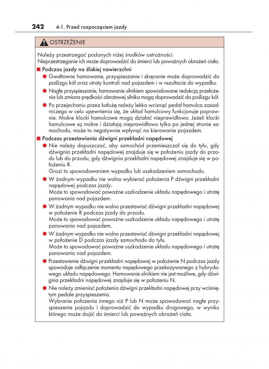 manual  Lexus RX 450h IV 4 instrukcja / page 242