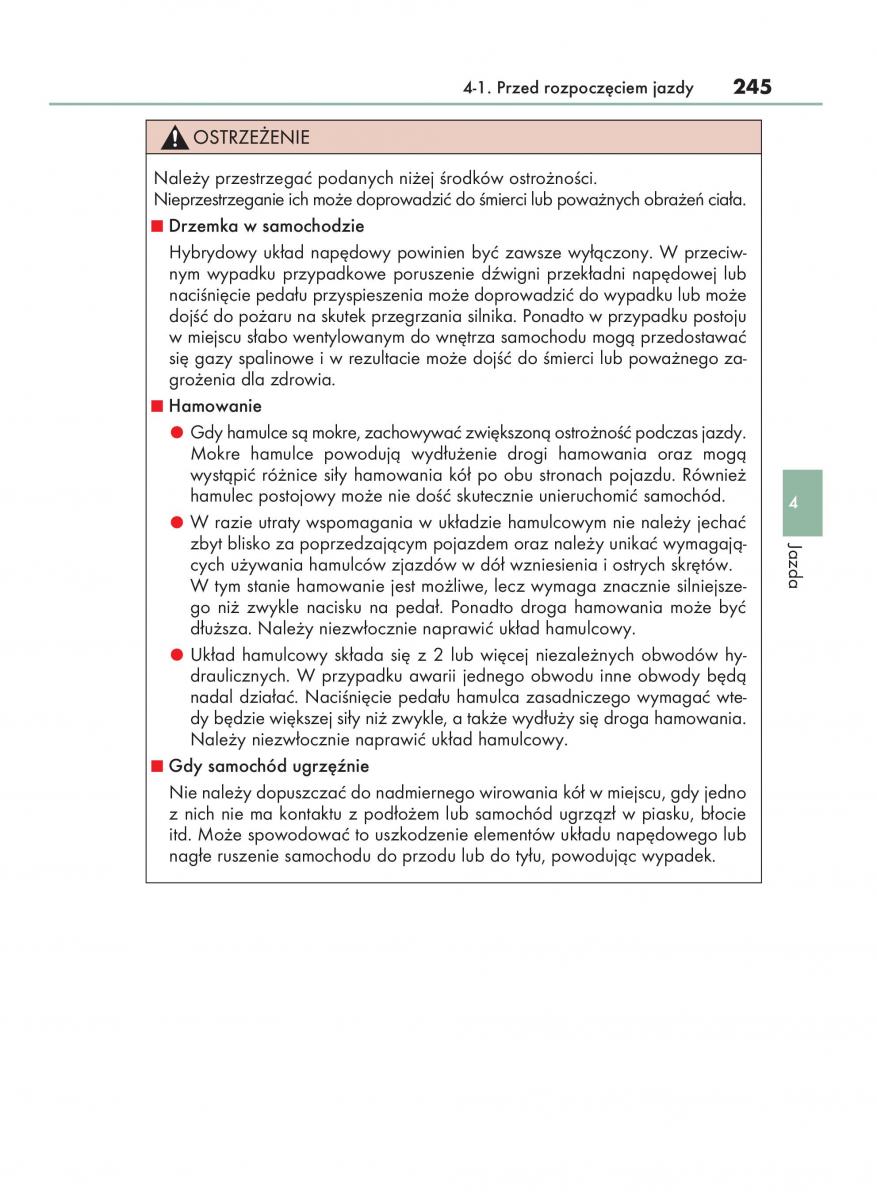 manual  Lexus RX 450h IV 4 instrukcja / page 245