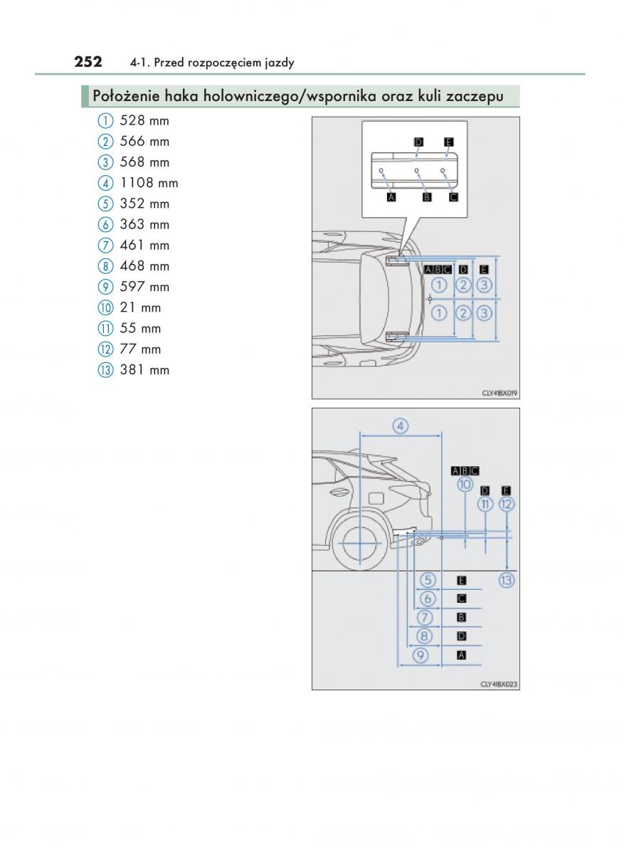 manual  Lexus RX 450h IV 4 instrukcja / page 252