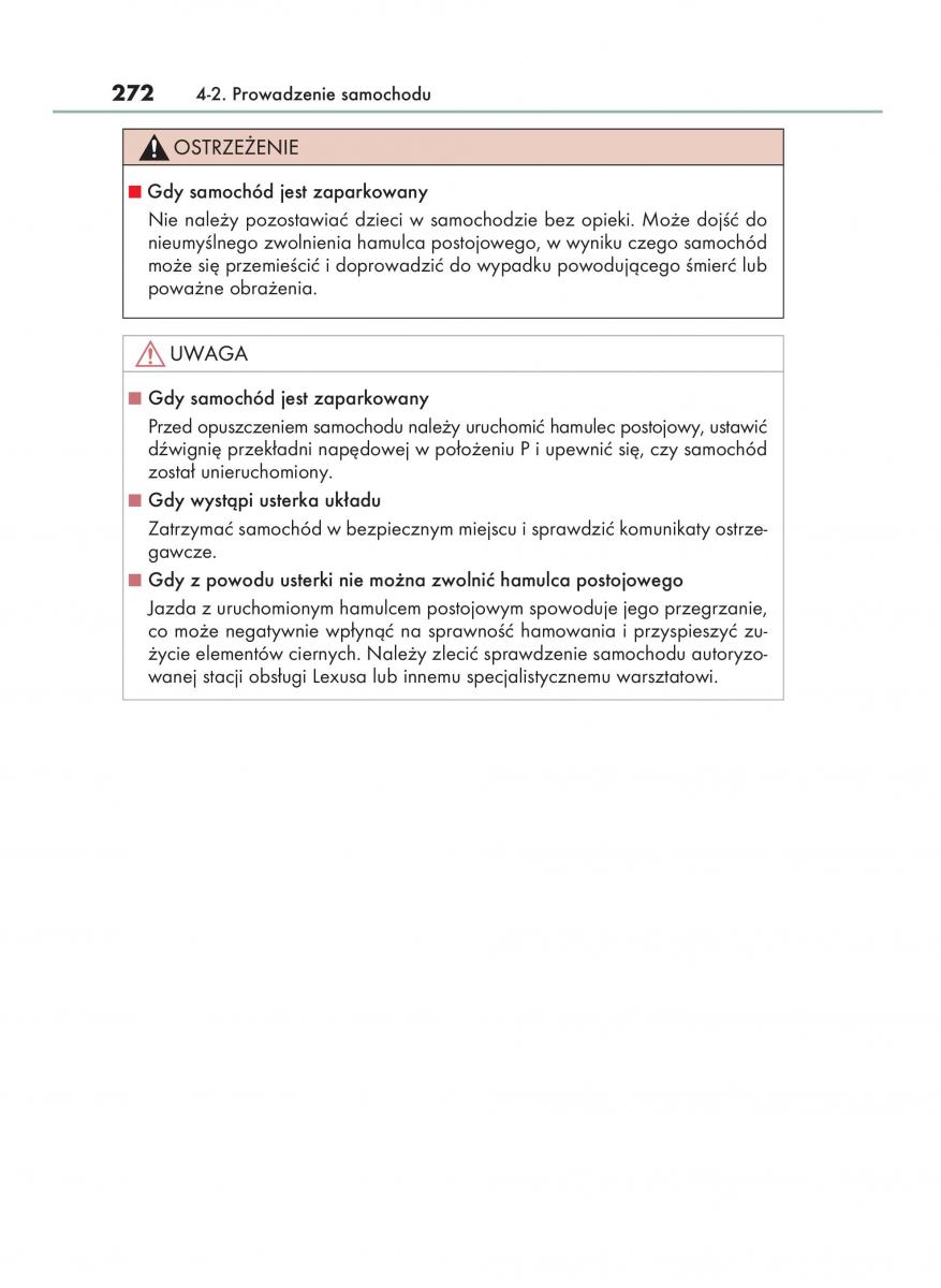 manual  Lexus RX 450h IV 4 instrukcja / page 272