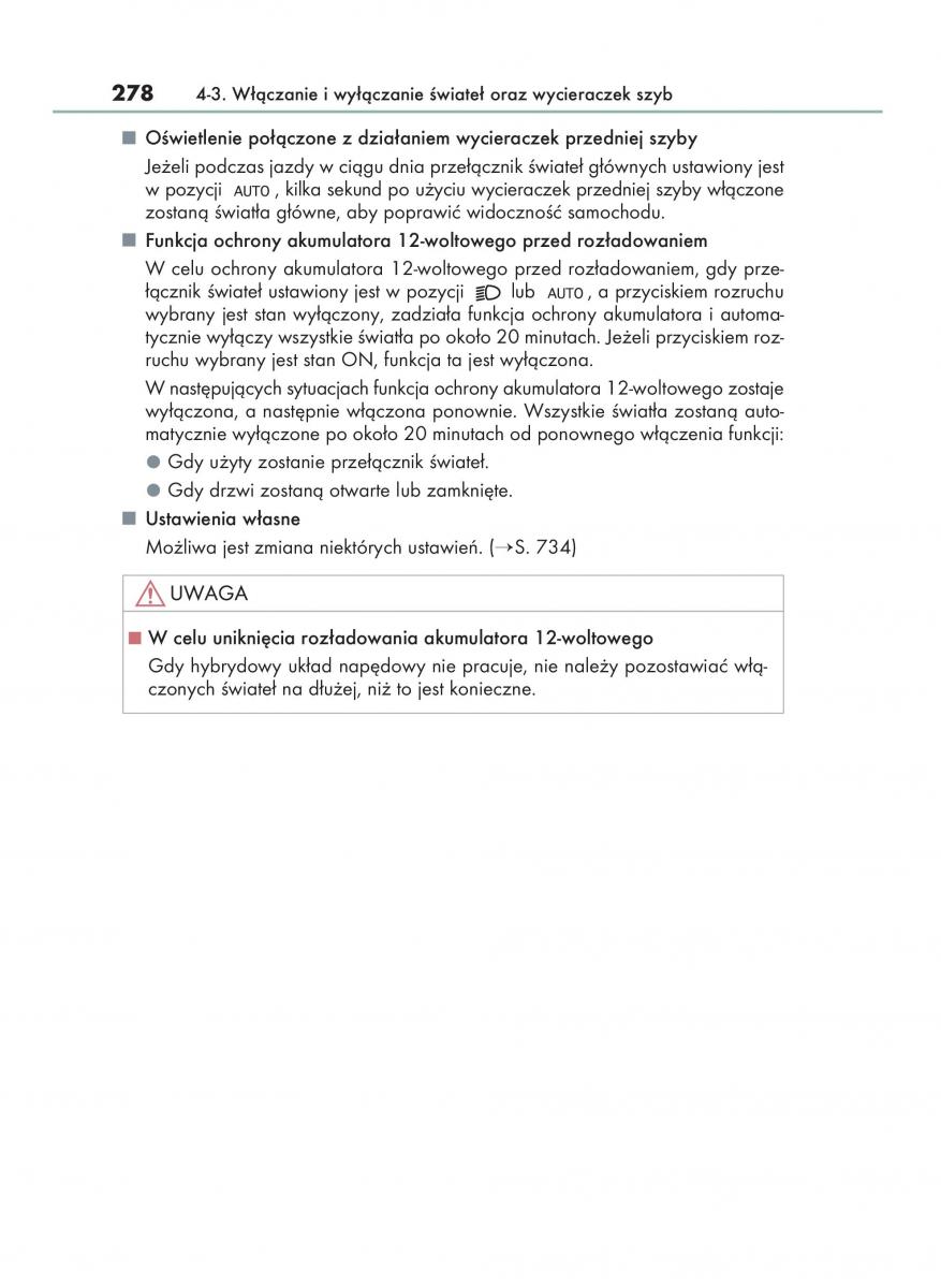 manual  Lexus RX 450h IV 4 instrukcja / page 278