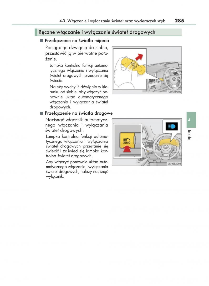 Lexus RX 450h IV 4 instrukcja obslugi / page 285