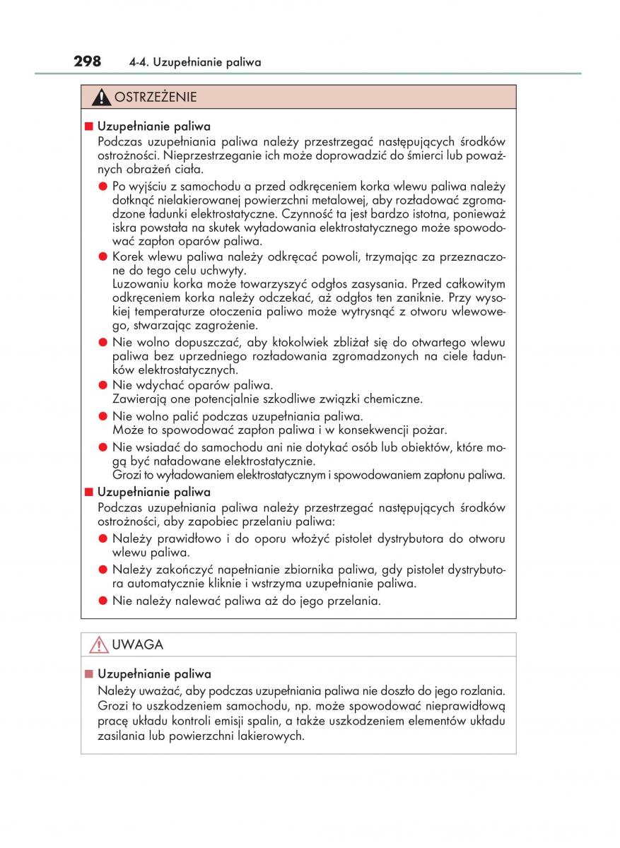 manual  Lexus RX 450h IV 4 instrukcja / page 298