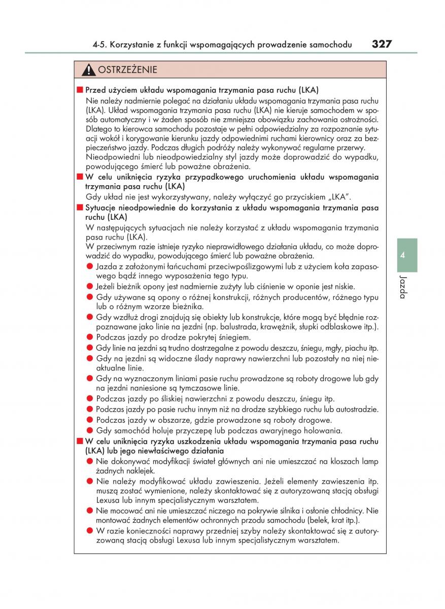 manual  Lexus RX 450h IV 4 instrukcja / page 327