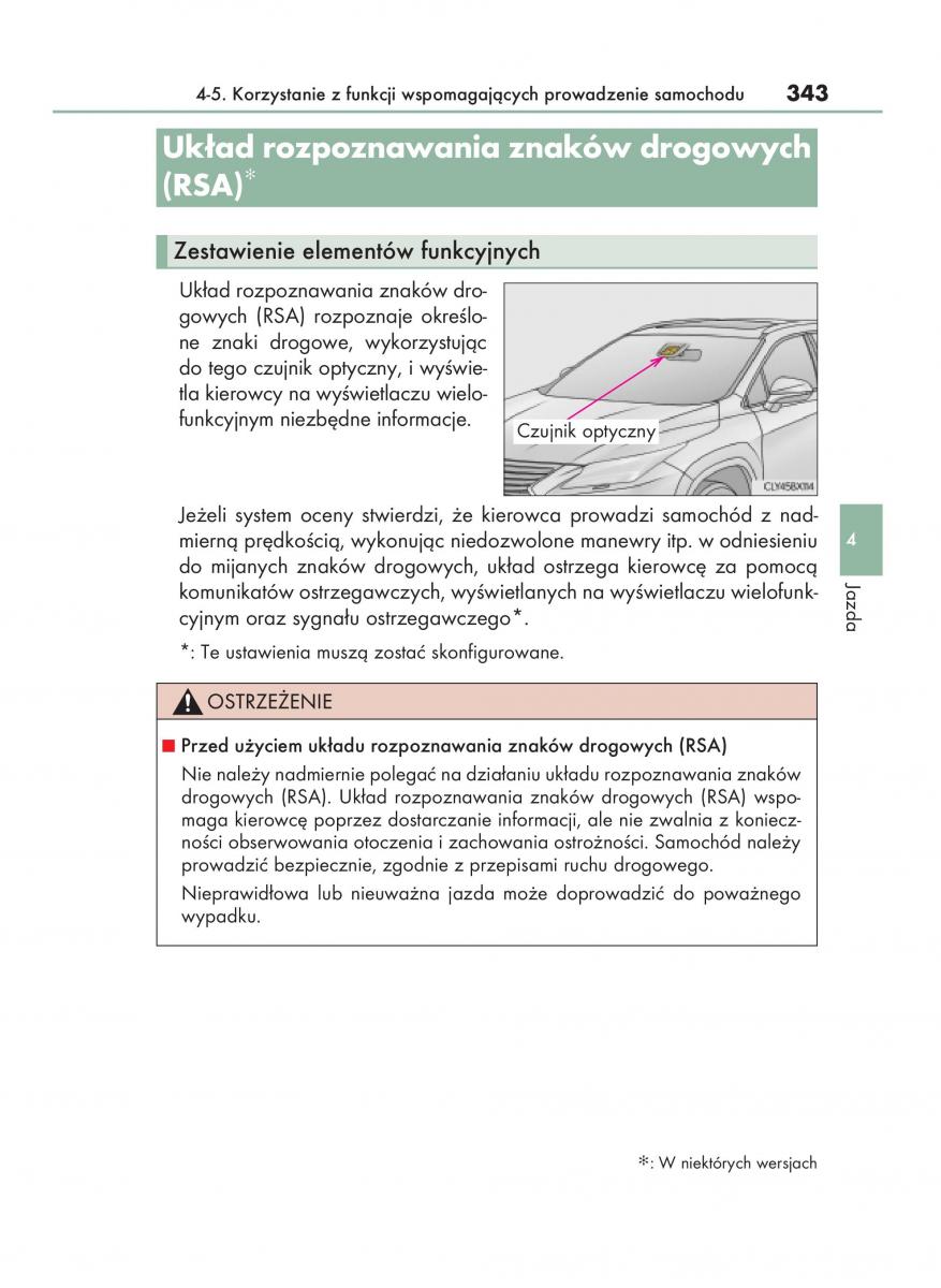 manual  Lexus RX 450h IV 4 instrukcja / page 343