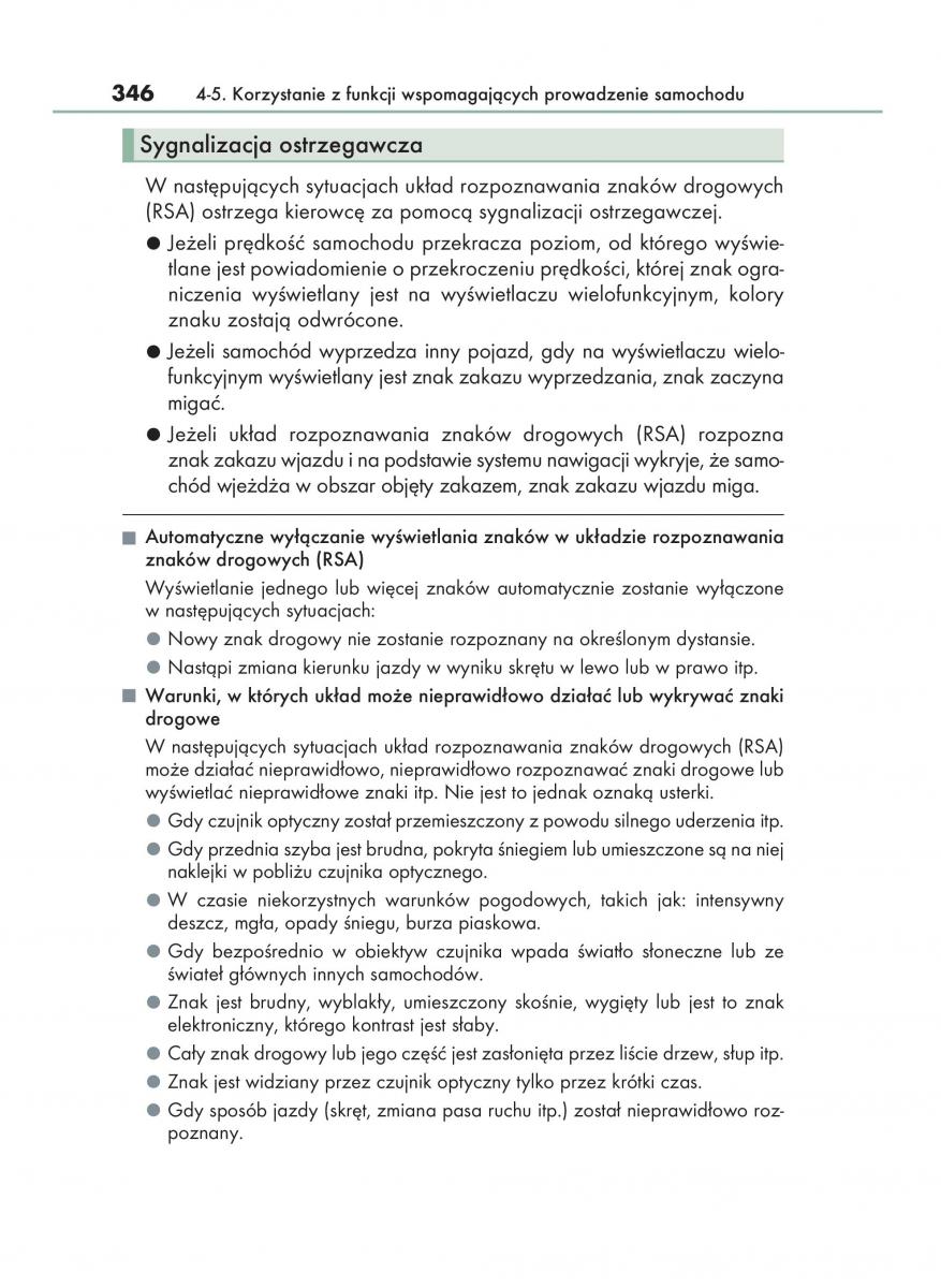 manual  Lexus RX 450h IV 4 instrukcja / page 346
