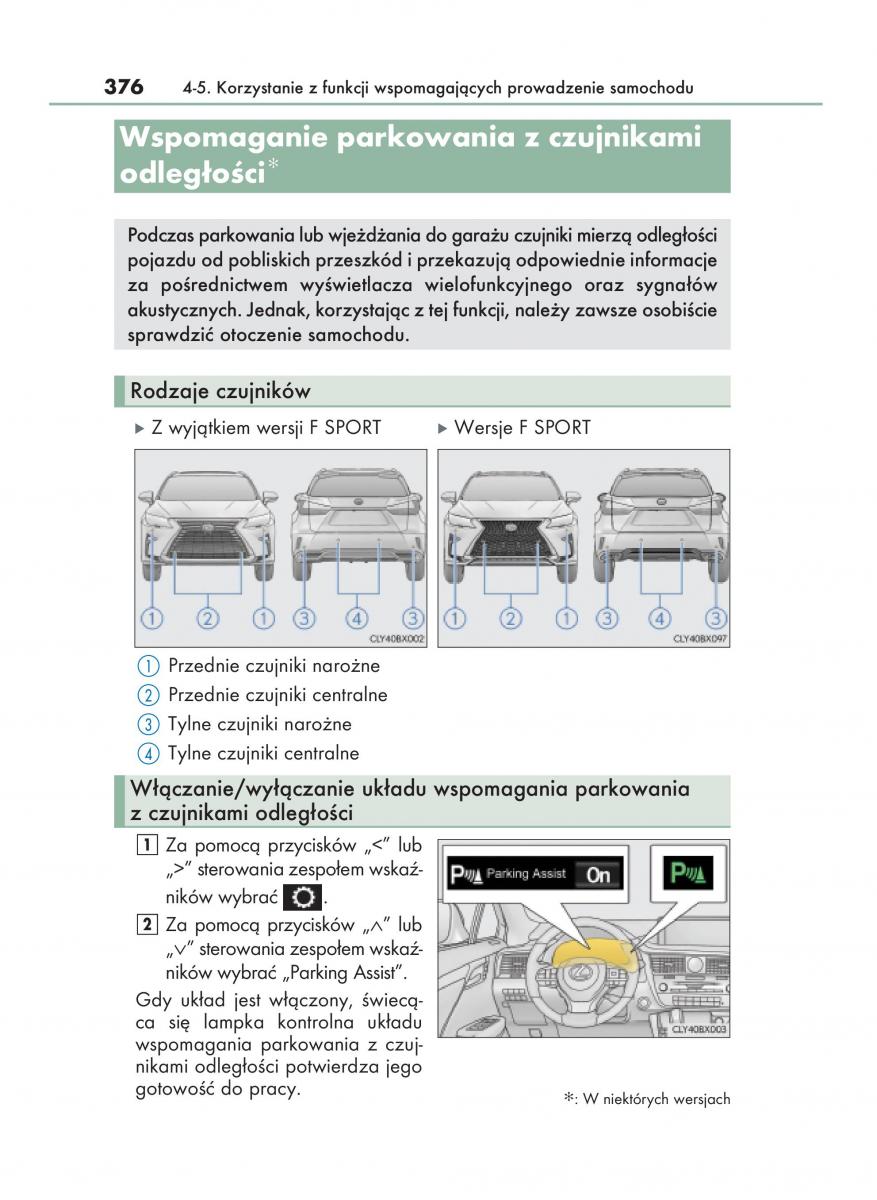 manual  Lexus RX 450h IV 4 instrukcja / page 376