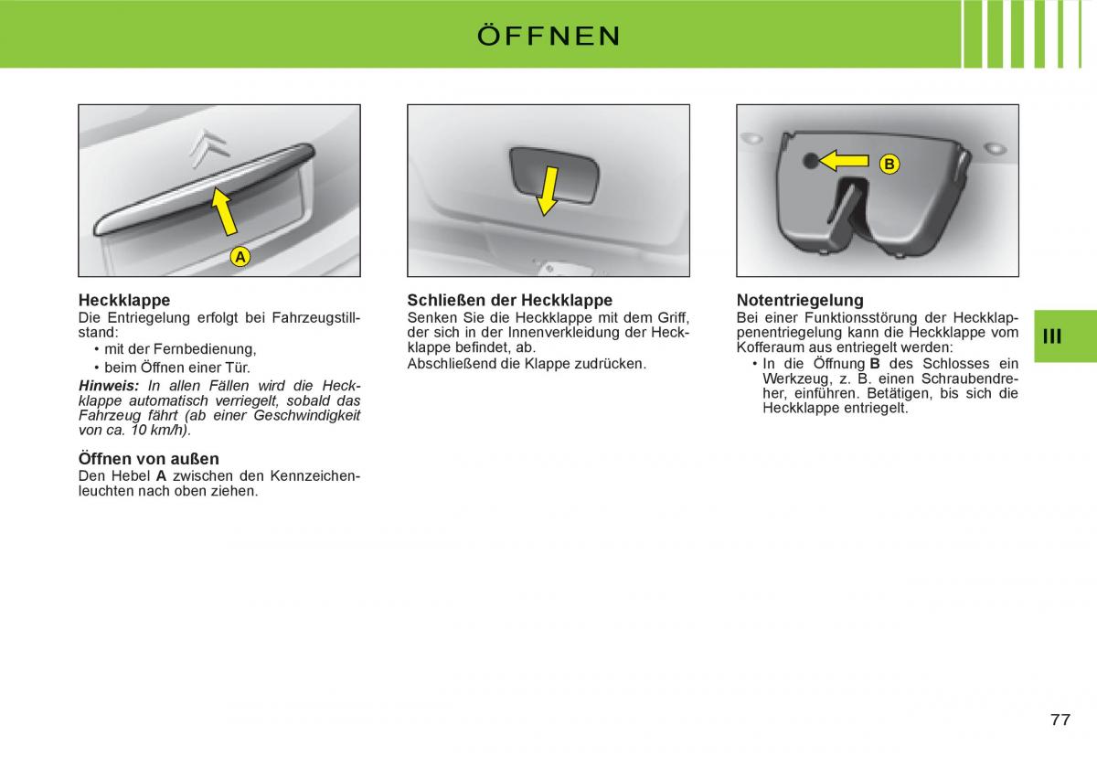 Citroen C3 I 1 Handbuch / page 61