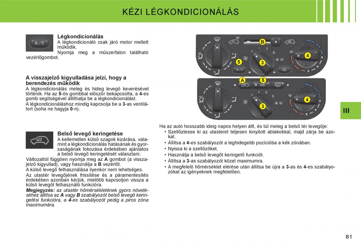 Citroen C3 I 1 Kezelesi utmutato / page 66