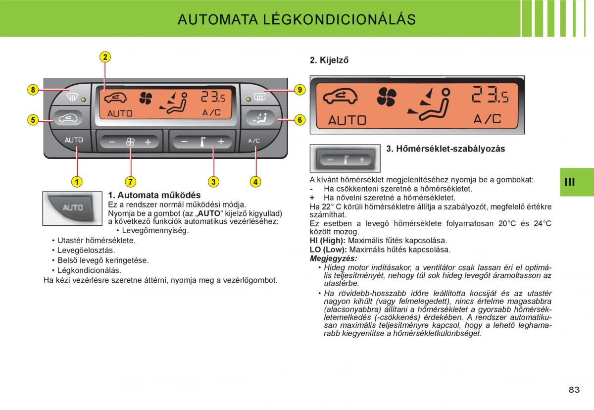 Citroen C3 I 1 Kezelesi utmutato / page 68