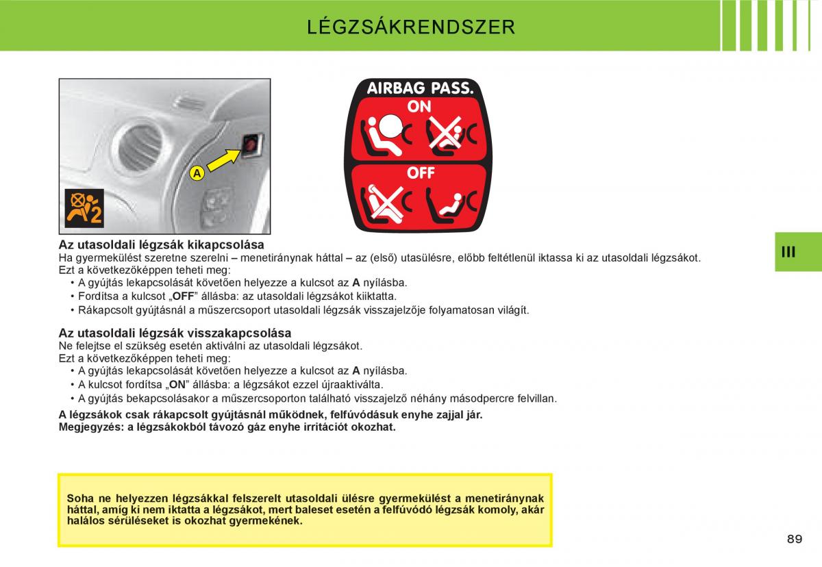 Citroen C3 I 1 Kezelesi utmutato / page 74