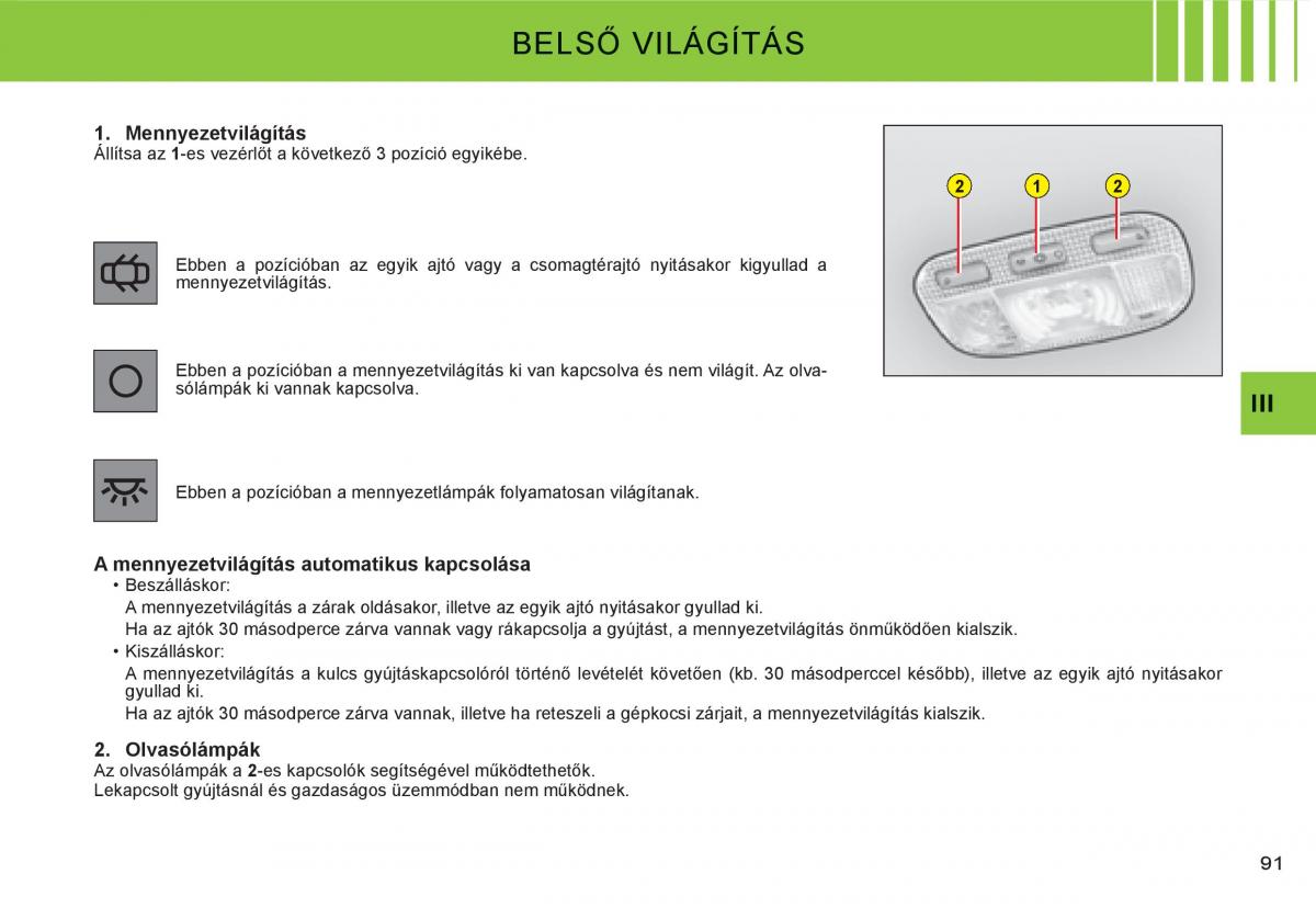 Citroen C3 I 1 Kezelesi utmutato / page 76