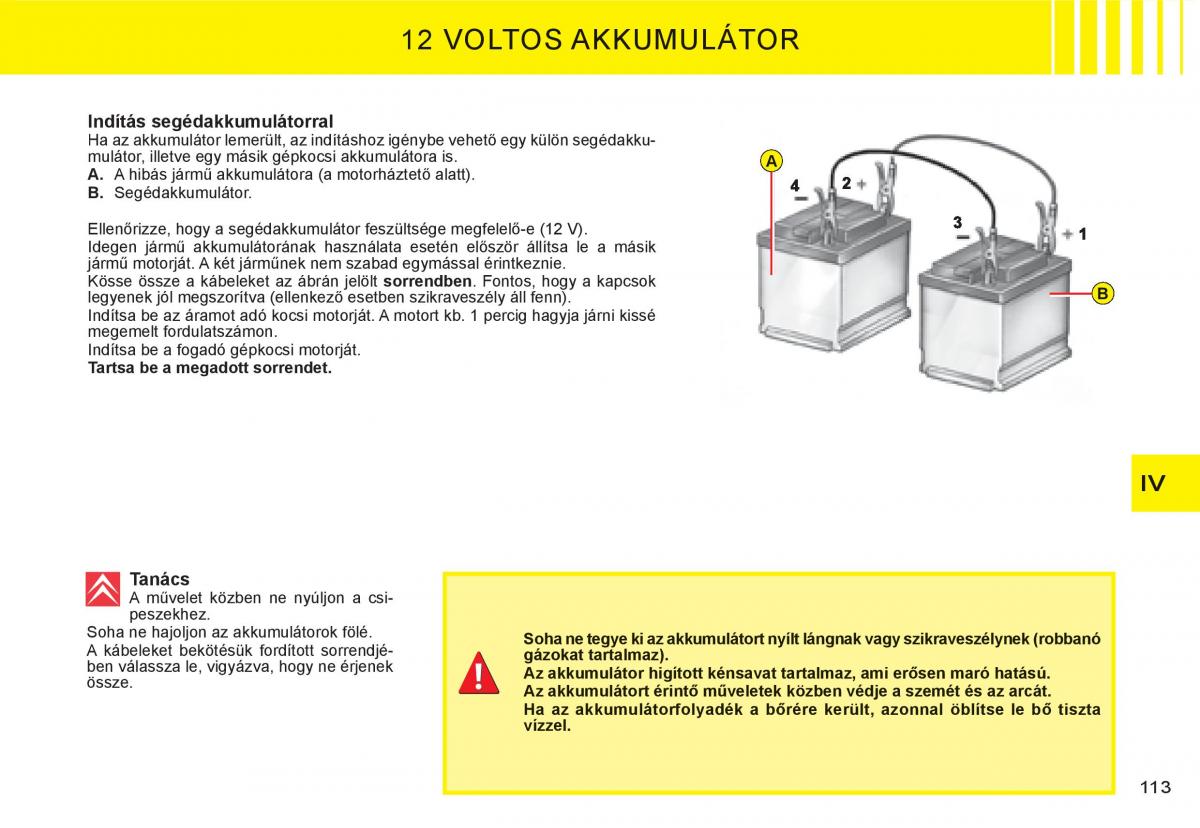 Citroen C3 I 1 Kezelesi utmutato / page 97