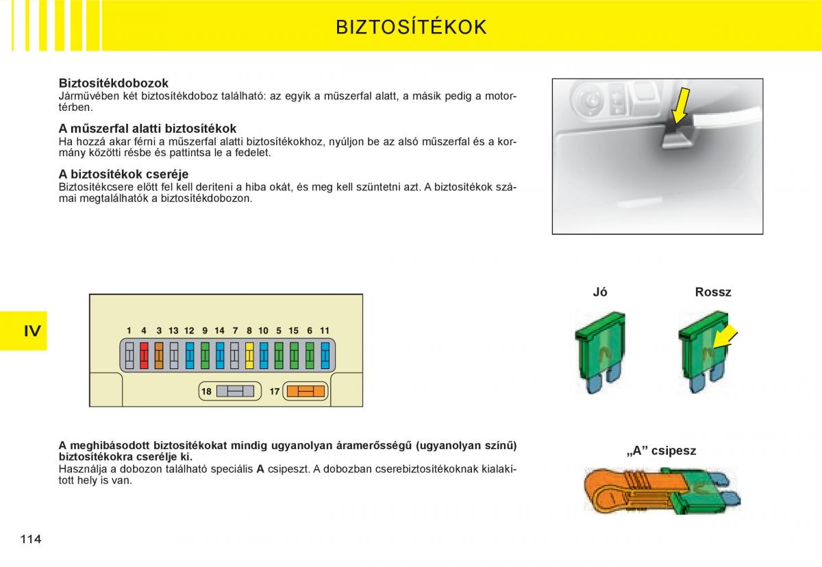 Citroen C3 I 1 Kezelesi utmutato / page 98