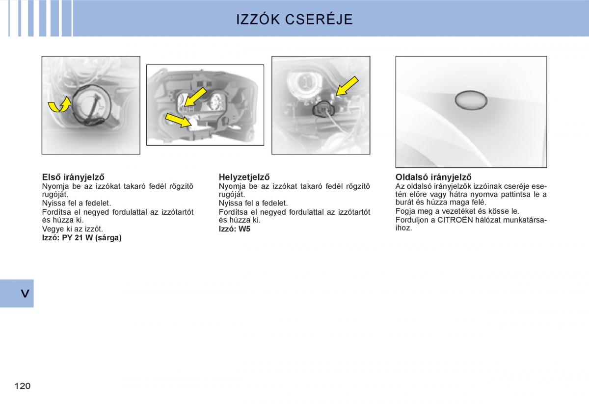 Citroen C3 I 1 Kezelesi utmutato / page 104