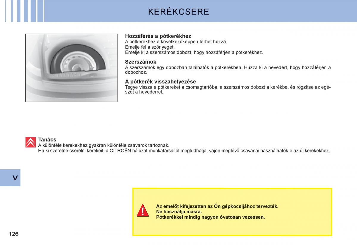 Citroen C3 I 1 Kezelesi utmutato / page 110