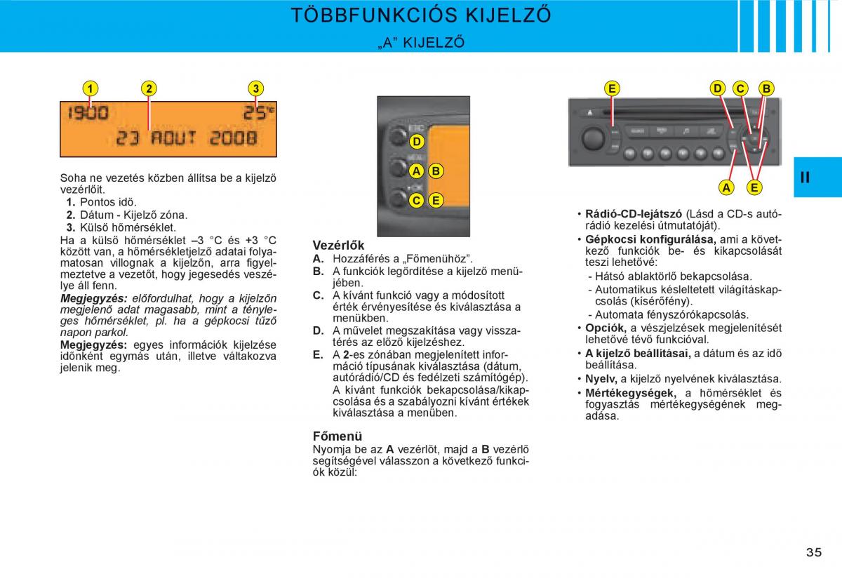 Citroen C3 I 1 Kezelesi utmutato / page 18