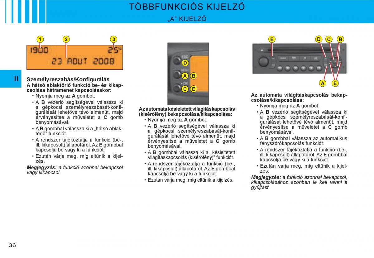 Citroen C3 I 1 Kezelesi utmutato / page 19