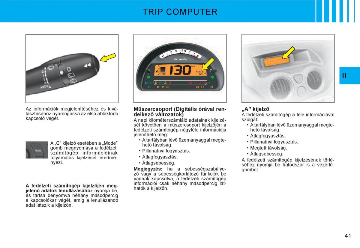 Citroen C3 I 1 Kezelesi utmutato / page 24