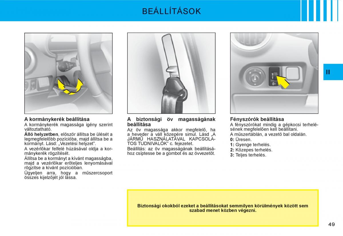 Citroen C3 I 1 Kezelesi utmutato / page 33