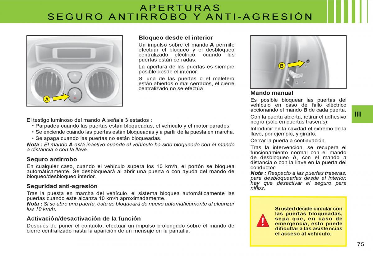 Citroen C3 I 1 manual del propietario / page 59