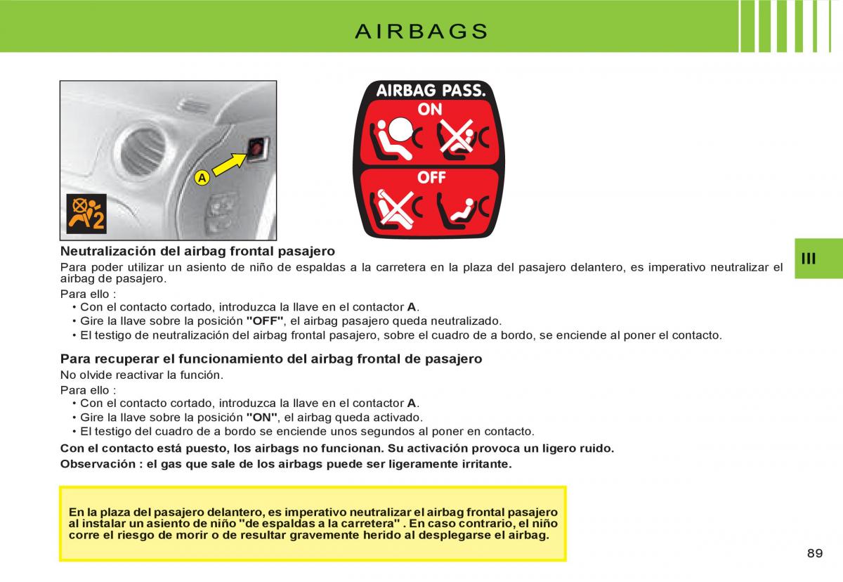 Citroen C3 I 1 manual del propietario / page 74