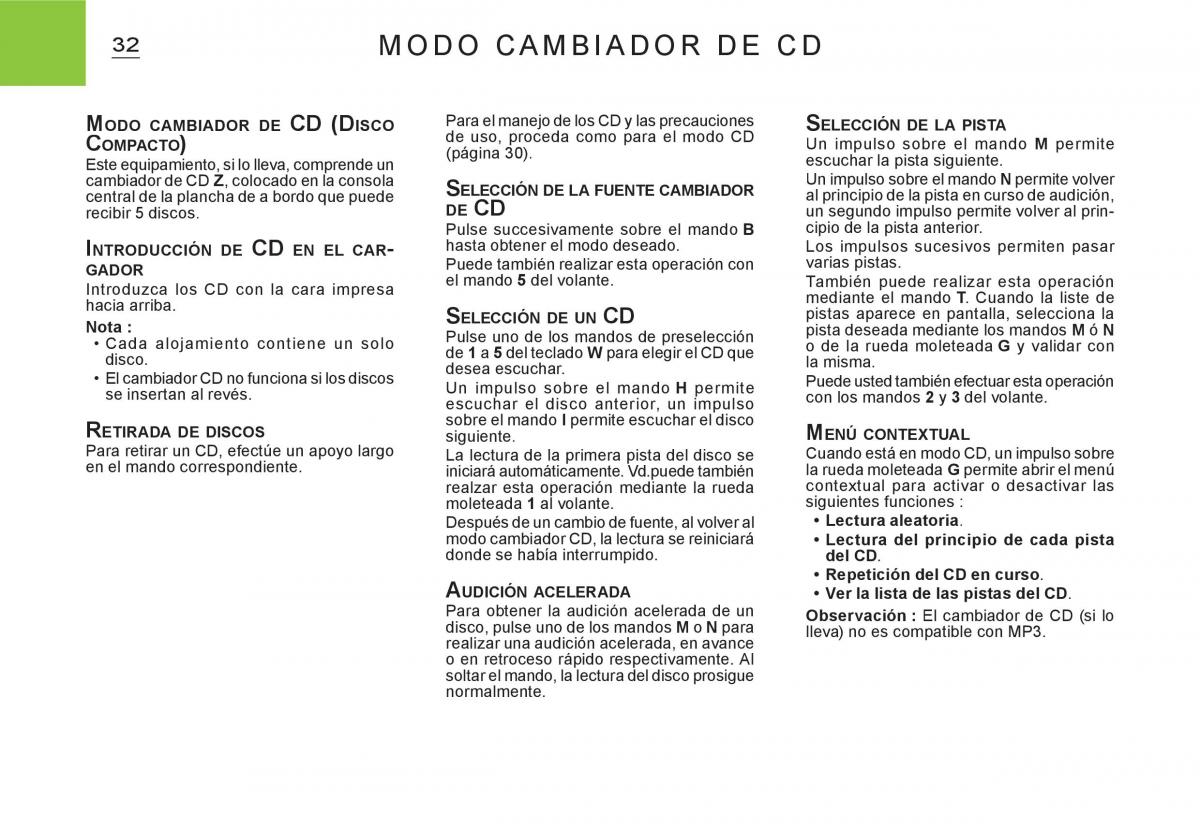 Citroen C3 I 1 manual del propietario / page 166