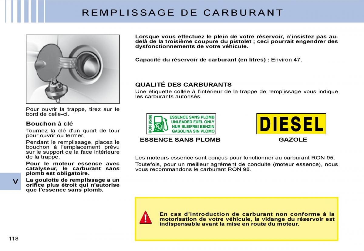 Citroen C3 I 1 manuel du proprietaire / page 98