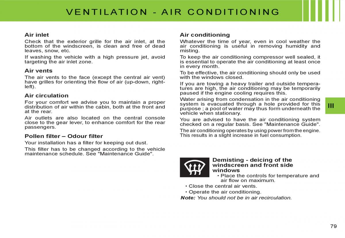 Citroen C3 I 1 owners manual / page 64