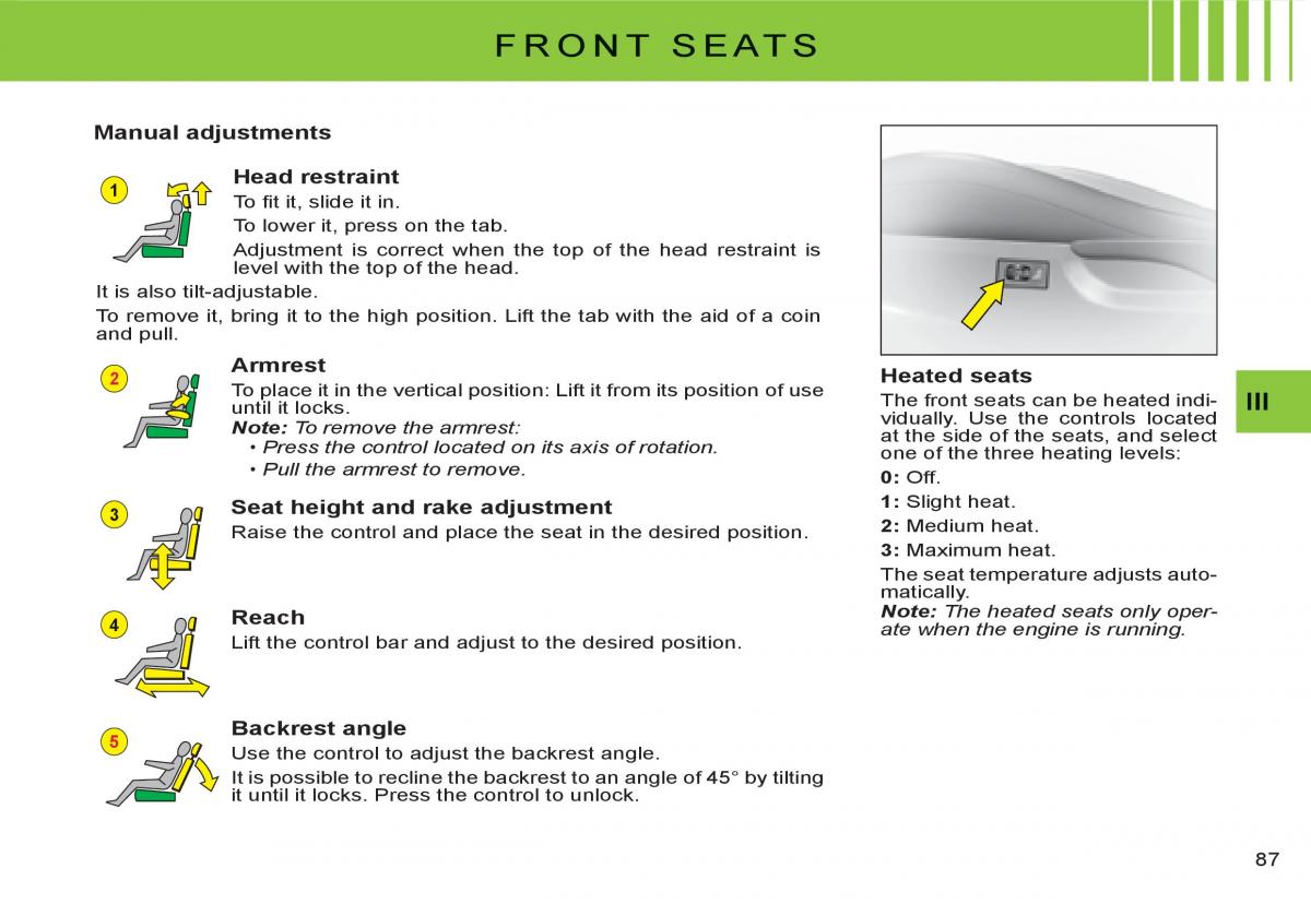 Citroen C3 I 1 owners manual / page 72