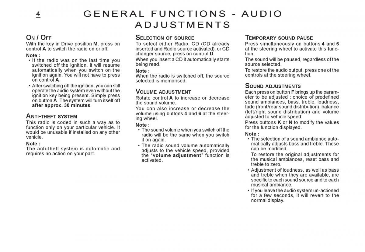 Citroen C3 I 1 owners manual / page 124