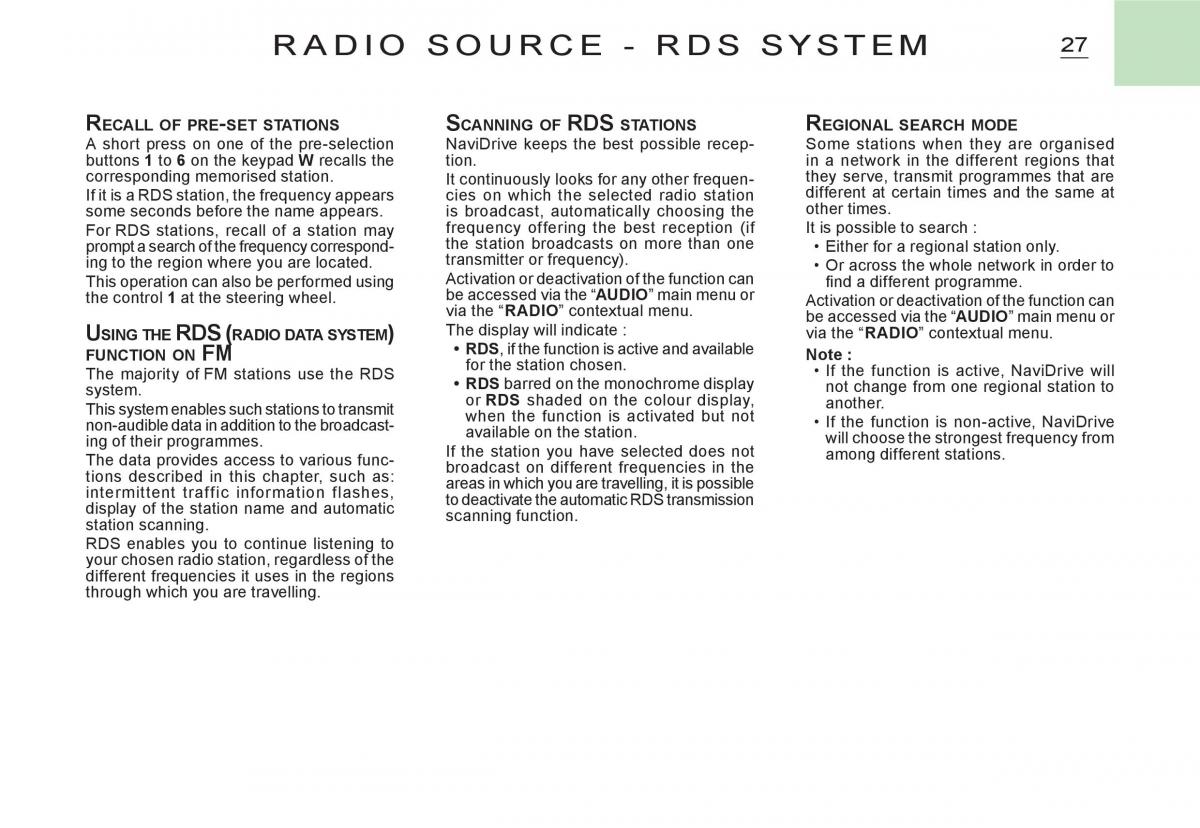 Citroen C3 I 1 owners manual / page 161