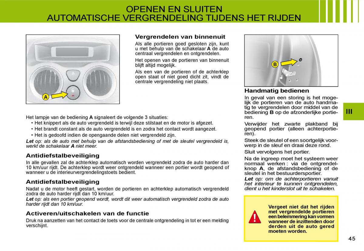 Citroen C3 II 2 handleiding / page 45