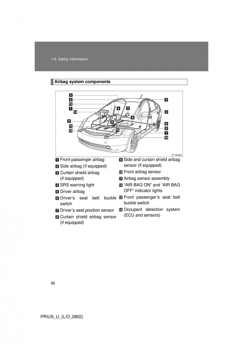 Toyota Prius II 2 NHW20 owners manual / page 84