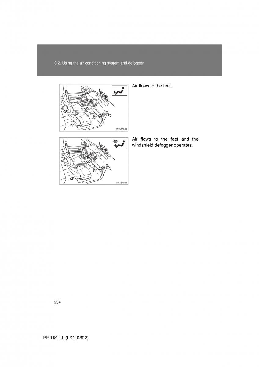 Toyota Prius II 2 NHW20 owners manual / page 195