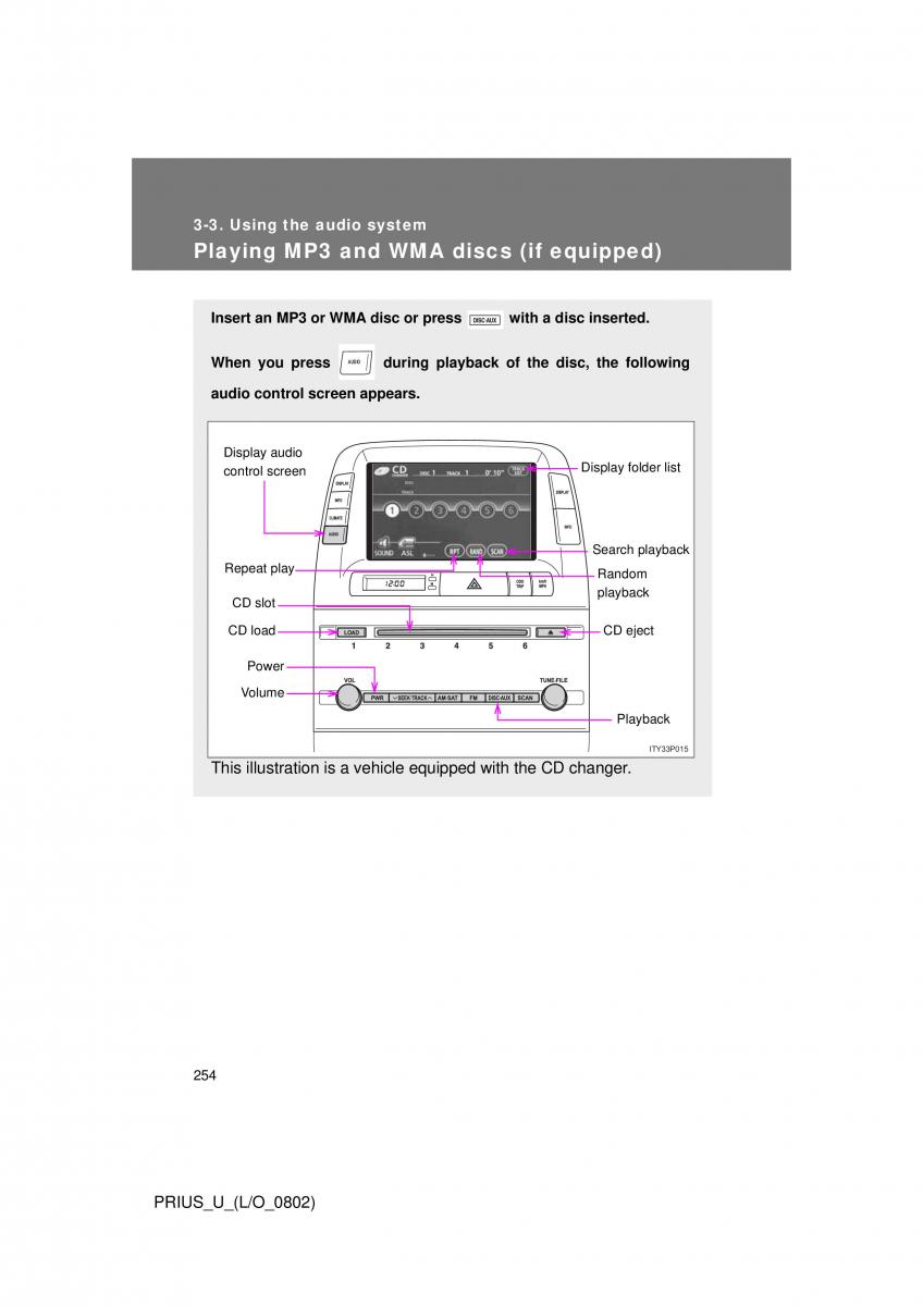 Toyota Prius II 2 NHW20 owners manual / page 245