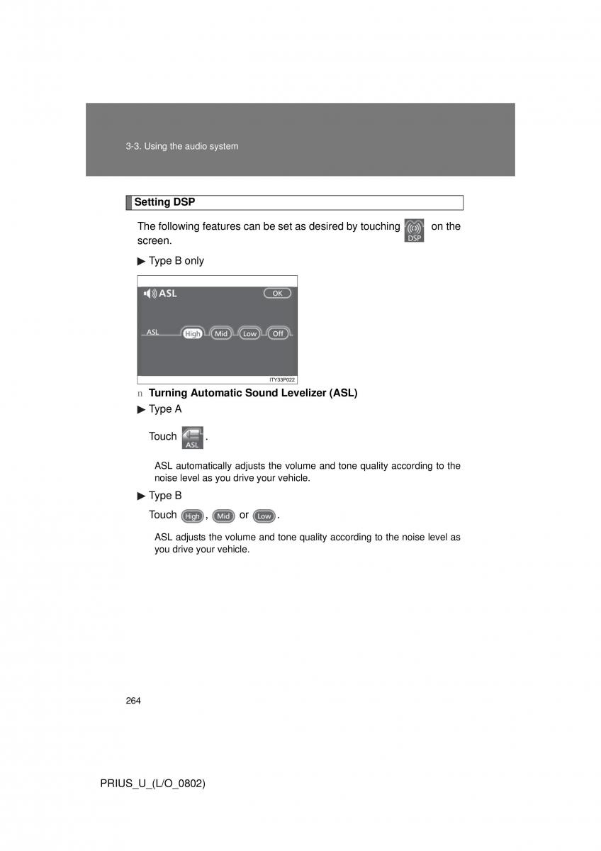 Toyota Prius II 2 NHW20 owners manual / page 255