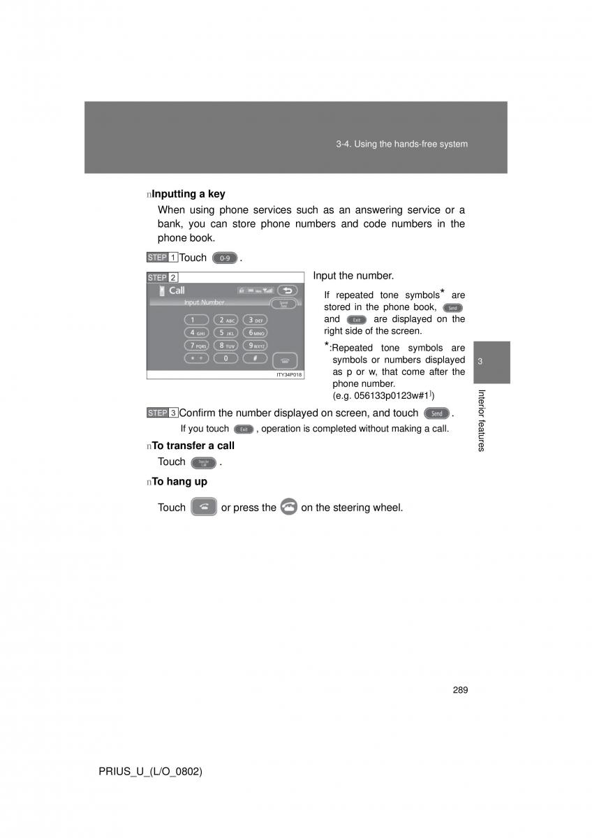 Toyota Prius II 2 NHW20 owners manual / page 280