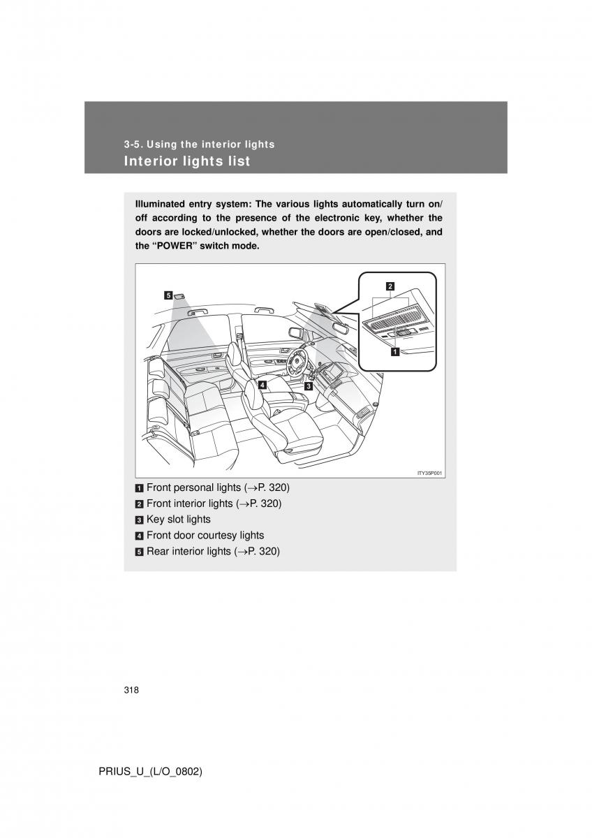 Toyota Prius II 2 NHW20 owners manual / page 309