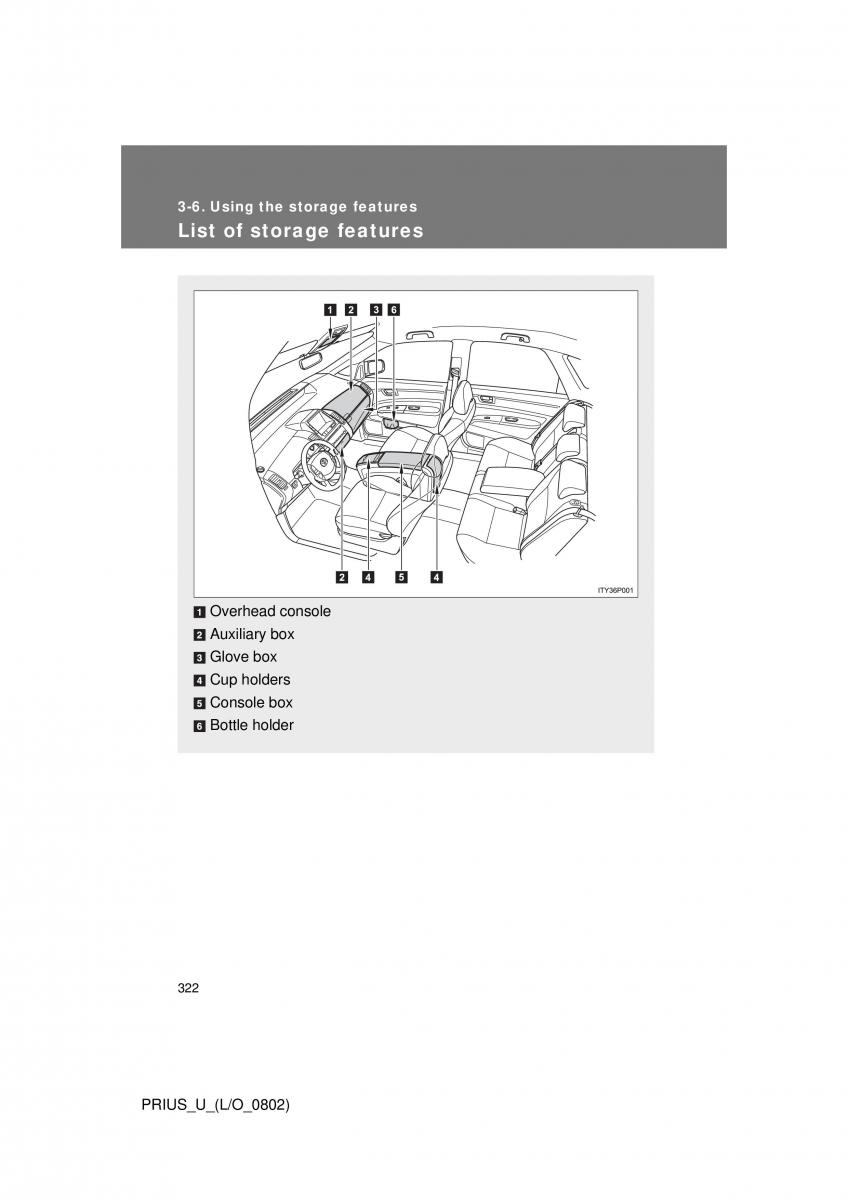 Toyota Prius II 2 NHW20 owners manual / page 313