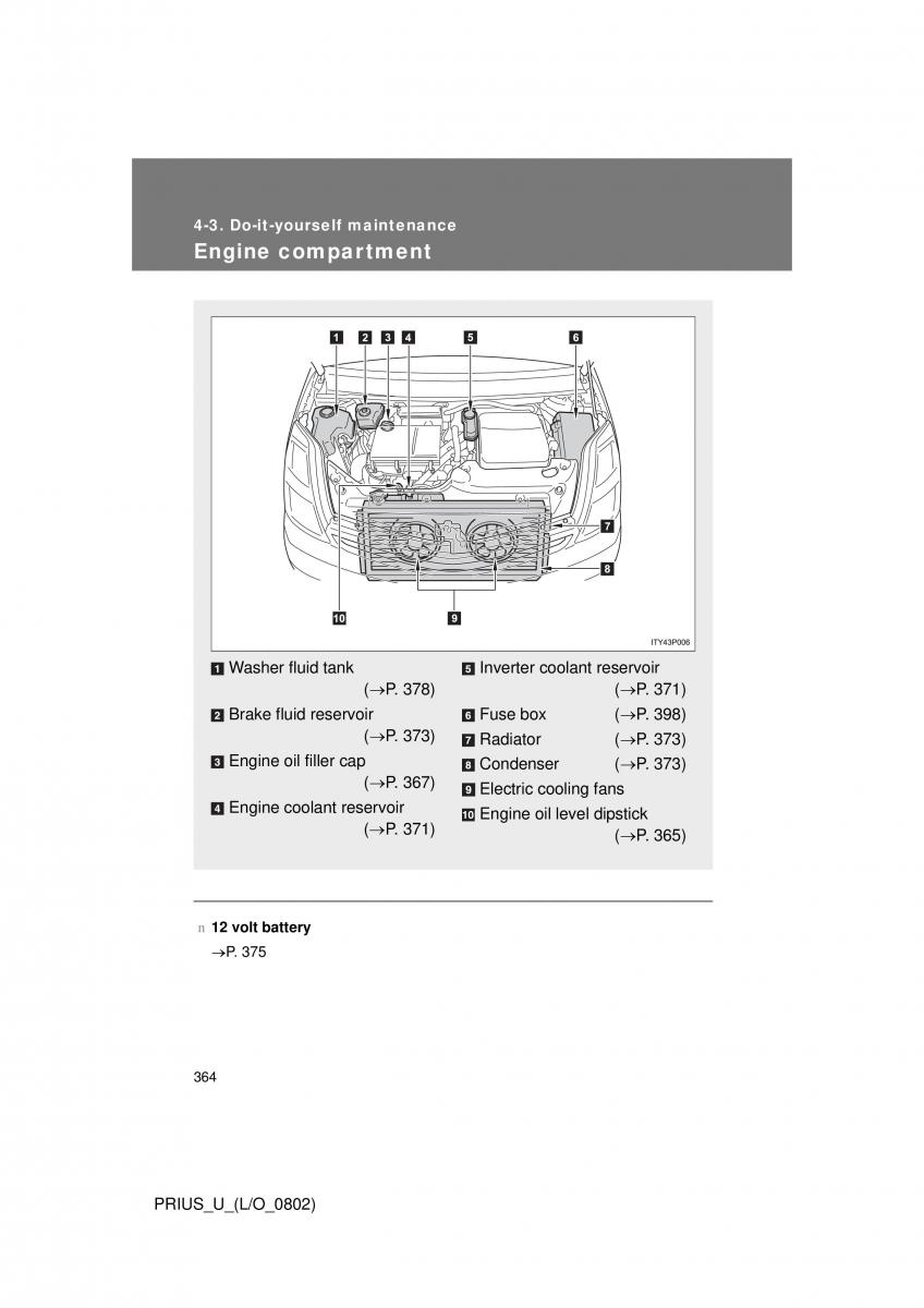 Toyota Prius II 2 NHW20 owners manual / page 354