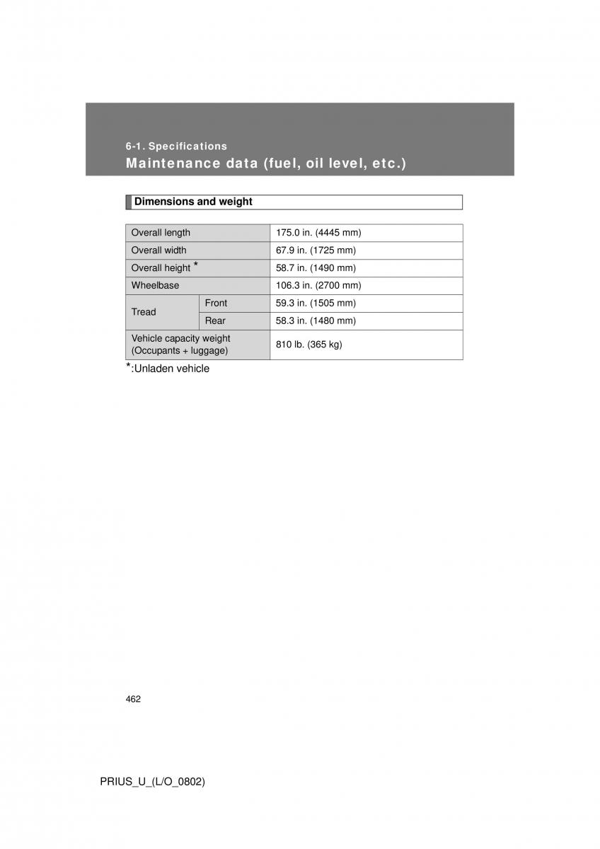 Toyota Prius II 2 NHW20 owners manual / page 450