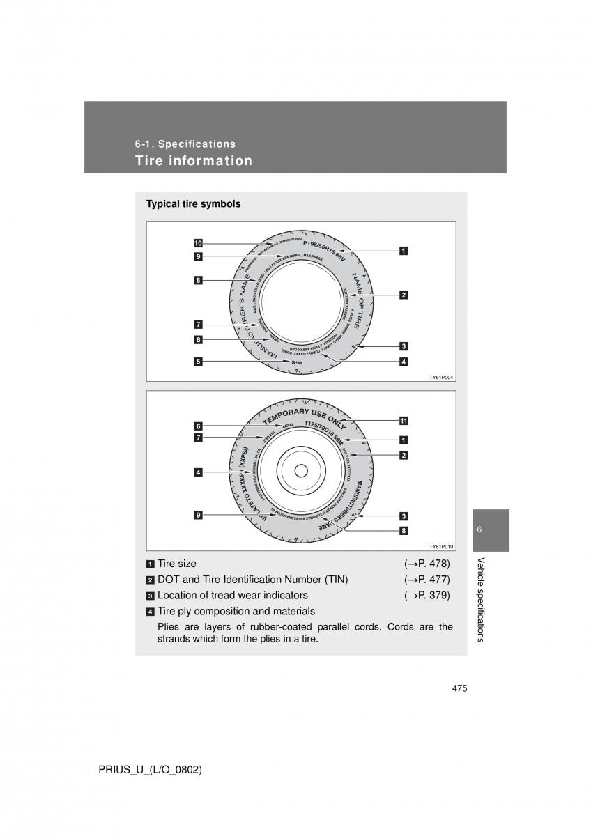 Toyota Prius II 2 NHW20 owners manual / page 463