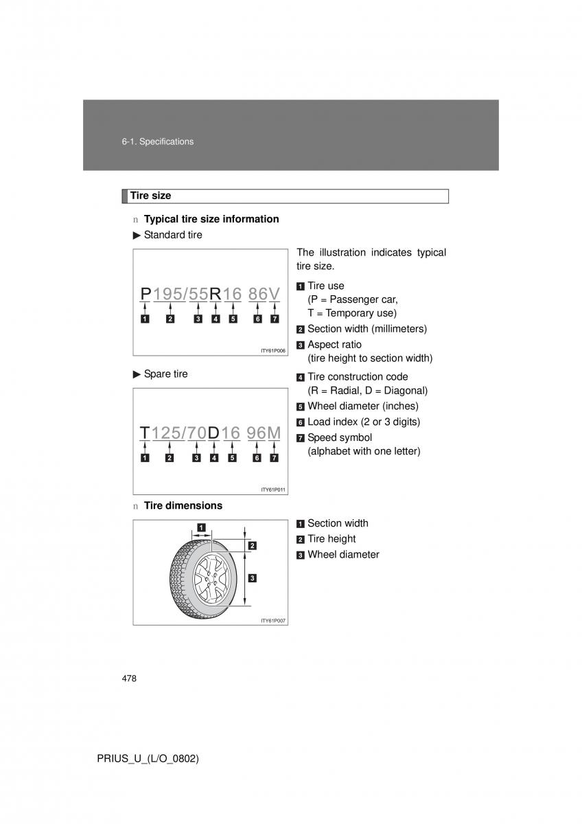 Toyota Prius II 2 NHW20 owners manual / page 466