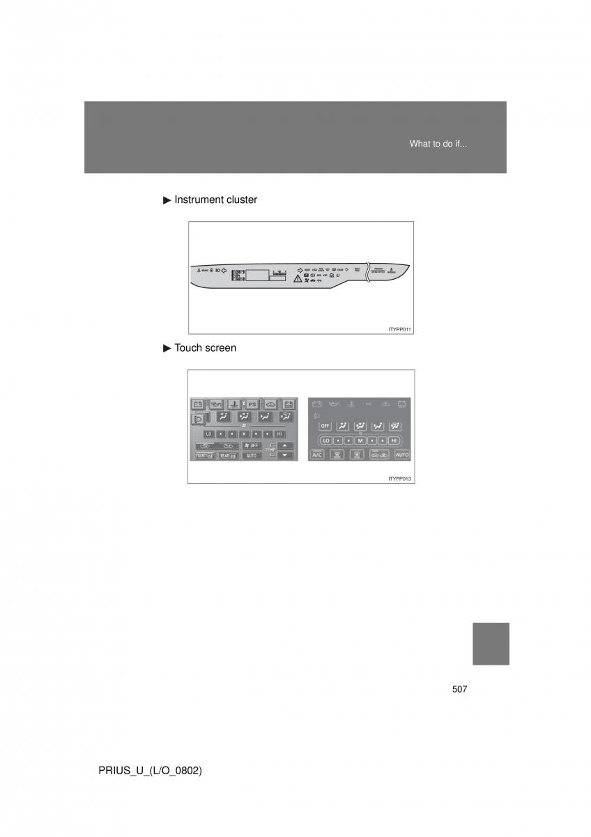 Toyota Prius II 2 NHW20 owners manual / page 487