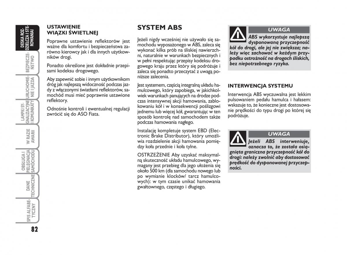 Fiat Scudo II 2 instrukcja obslugi / page 86